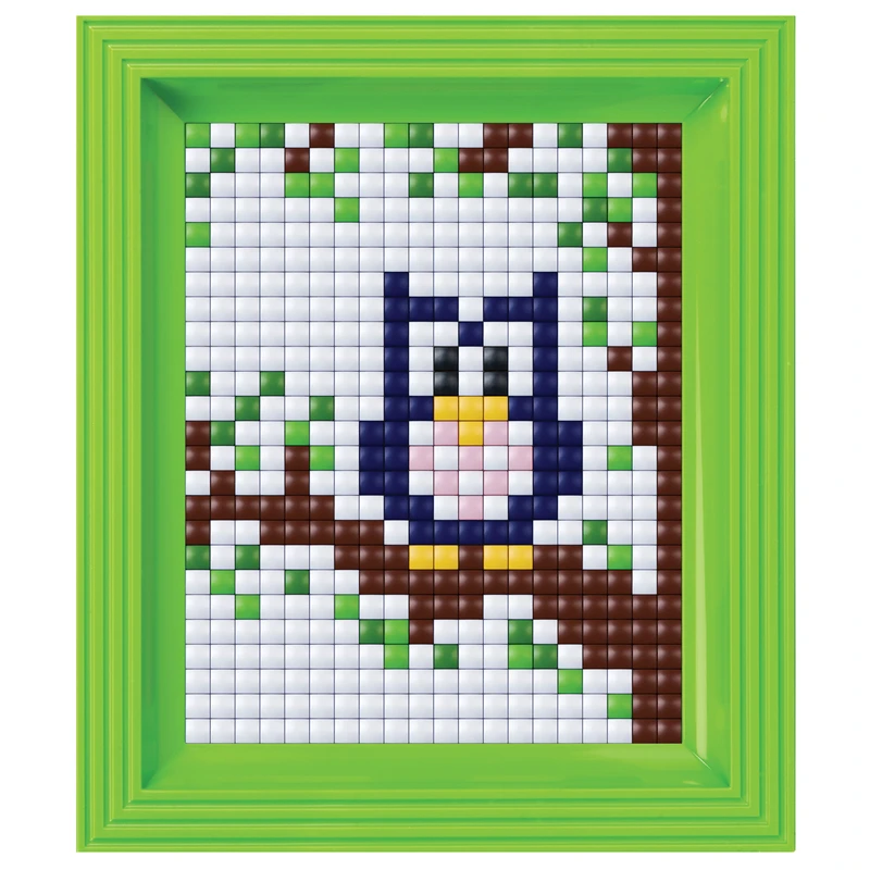 Креативен хоби комплект, Pixelhobby, Мозайка с рамка и пиксели XL, Бухалче